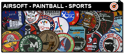 Airsoft, paintball and sports embroidery and 3D PVC Patches