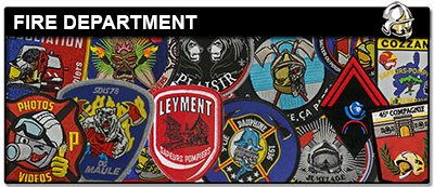 FIRE department embroidery and 3D PVC Patches