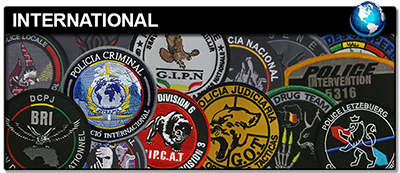 International POLICE embroidery and 3D PVC Patches