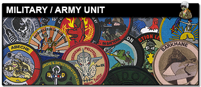 Military and Army unit embroidery and 3D PVC Patches