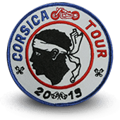 embroidery patche CORSICA TOUR moto