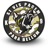 PATCHE PVC 3D K9 SI VIS PACEM PARA BELLUM
