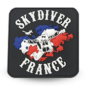 Manufacture embroidery patche PVC SKYDIVER FRANCE
