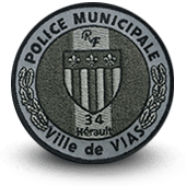 City, municipal police embroidery patche VIAS