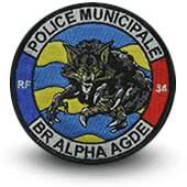 City, municipal police embroidery patche AGDE