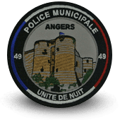City, municipal police embroidery patche angers