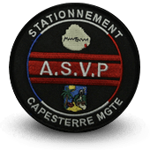 City, municipal police embroidery patche ASVP Capesterre Mgt