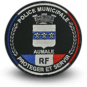City, municipal police embroidery patche Aumale