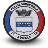 City, municipal police embroidery patche auomale