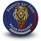 City, municipal police embroidery patche bagnols sur ceze