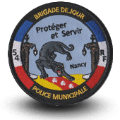 City, municipal police embroidery patche Nancy