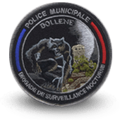City, municipal police embroidery patche bollene