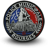 City, municipal police embroidery patche bourges