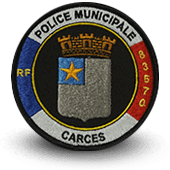 City, municipal police embroidery patche carces