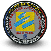 City, municipal police embroidery patche Chartres de Bretagne