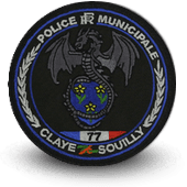 City, municipal police embroidery patche Claye-Souilly