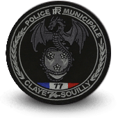 City, municipal police embroidery patche Claye-Souilly