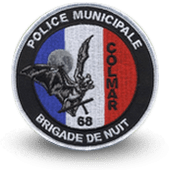 City, municipal police embroidery patche colmar