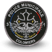 City, municipal police embroidery patche coulomiers