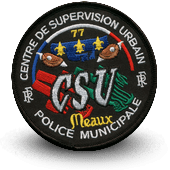 City, municipal police embroidery patche CSU MEAUX
