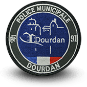 City, municipal police embroidery patche dourdan