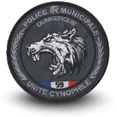 City, municipal police embroidery patche cynophile dunkerque