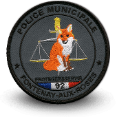 City, municipal police embroidery patche fontenay-aux-roses