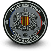 City, municipal police embroidery patche forcalquier