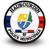 City, municipal police embroidery patche haubourdin