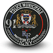 City, municipal police embroidery patche igny