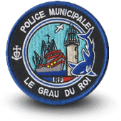 City, municipal police embroidery patche Le Grau Du Roi