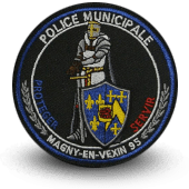 City, municipal police embroidery patche magny-en-vexin