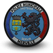 City, municipal police embroidery patche merville
