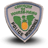 City, municipal police embroidery patche moorea maiao