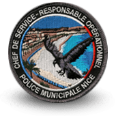 City, municipal police embroidery patche Nice