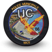 City, municipal police embroidery patche Nice