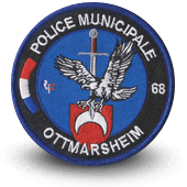 City, municipal police embroidery patche ottmarsheim