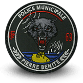 City, municipal police embroidery patche PIERRE BENITE