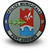 City, municipal police embroidery patche PONT-AUDEMER