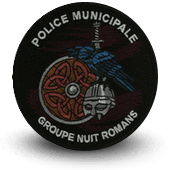 City, municipal police embroidery patche romains