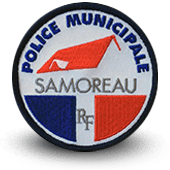 City, municipal police embroidery patche Samoreau
