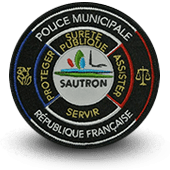 City, municipal police embroidery patche sautron