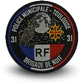 City, municipal police embroidery patche toulouse