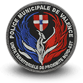 City, municipal police embroidery patche Valence