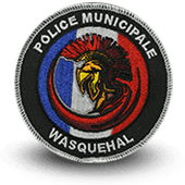 City, municipal police embroidery patche Wasquehal