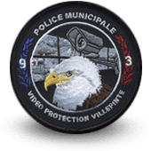 City, municipal police embroidery patche villepinte