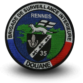 Embroidery patche Brigade de survillance Customs Rennes