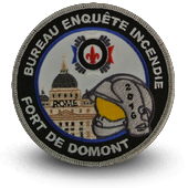 Embroidery patche BEI BUREAU ENQUETE INCENDIE FORT DE DOMONT
