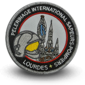 Embroidery patche Pelerinage international des firefighters Lourdes