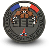 Ecusson PVC GES BSPP Sapeurs firefighters de Paris - Groupe d'extraction specialisé